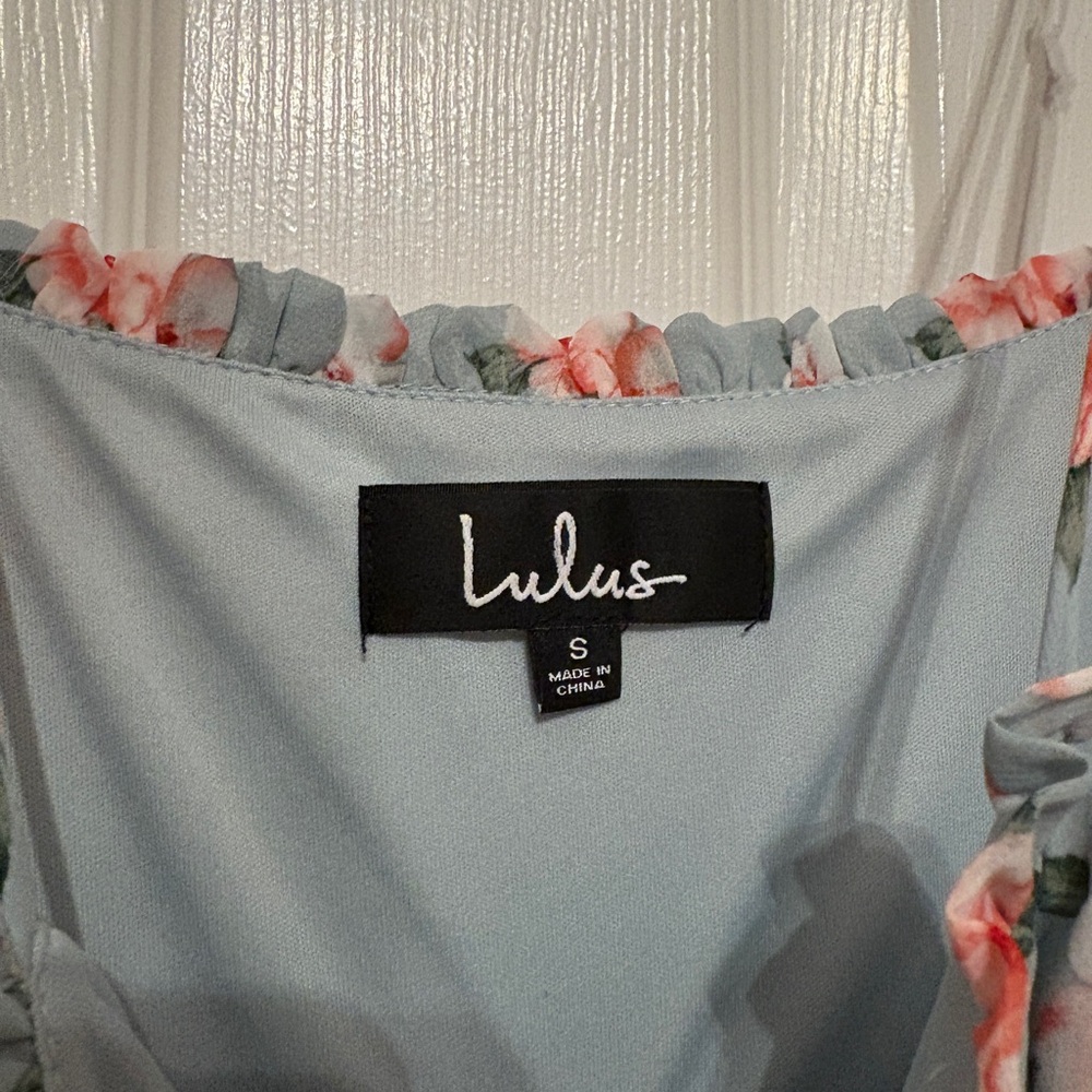 Lulu’s Sage Green Floral Dress - Picture 2 of 2